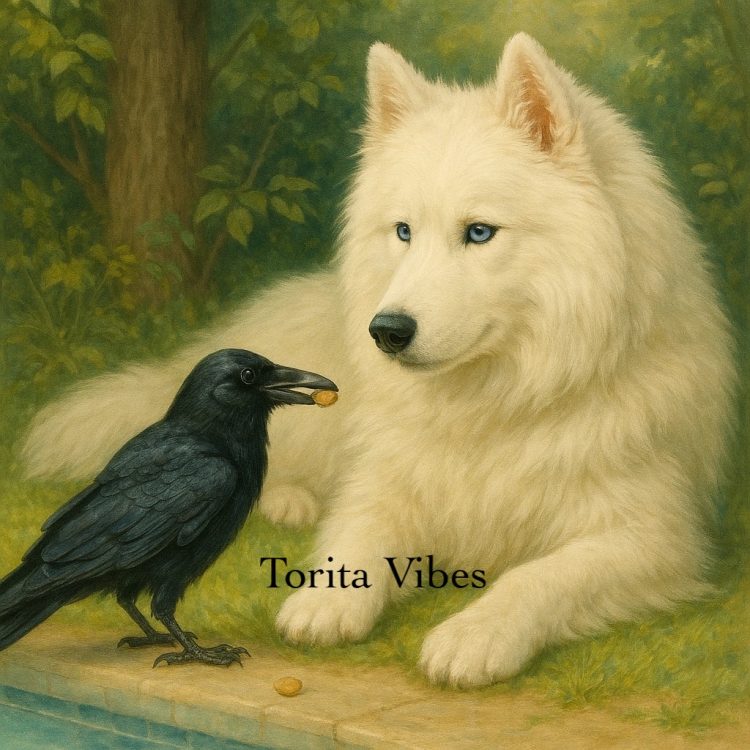 A Crow 🐦‍⬛ and a Husky 🐺