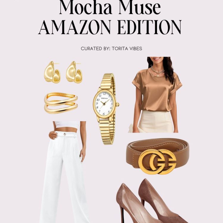 Mocha Muse – Timeless Elegance ✨
Step into sophistication with Mocha Muse, a refined blend of silky textures, neutral tones, and classic accessories. Designed for the modern woman with an old-money aesthetic, this look embodies effortless luxury and confidence. Find it now in my Amazon Storefront under “Mocha Muse – Amazon Edition